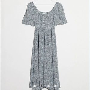 NWT Floral Maxi Dress Square Neck